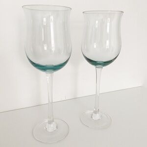 Vintage Coloured Wine Glass Set - Set of 2